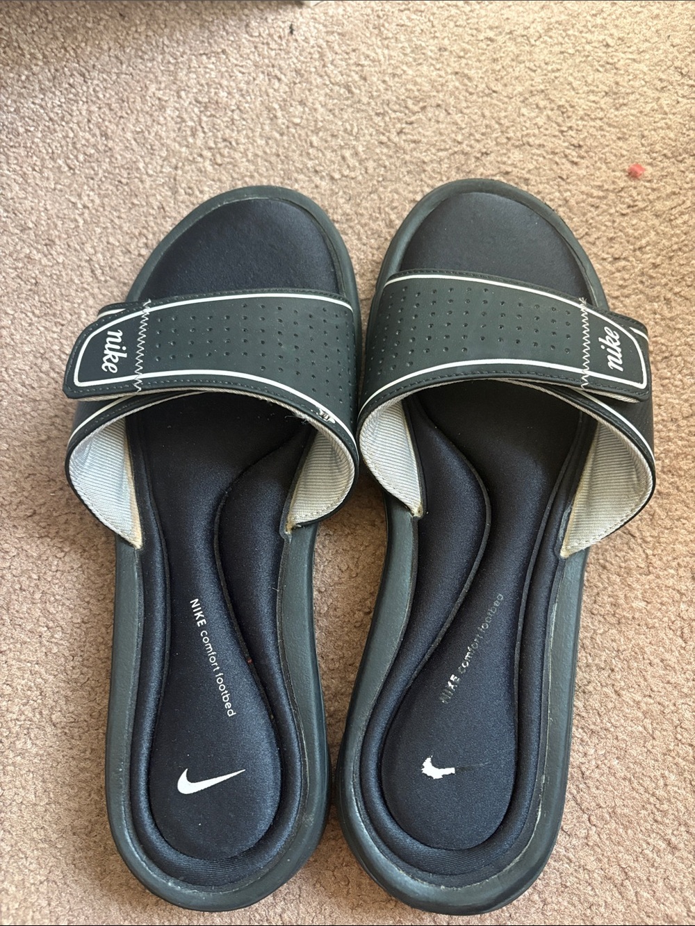Nike Black Women's Adjustable Slide Sandals